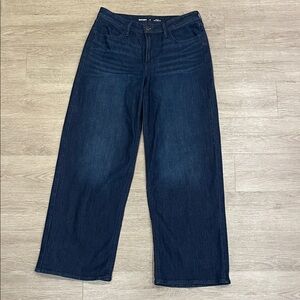 Old Navy Women's Deep Indigo High-Rise WOW Wide Leg Jeans